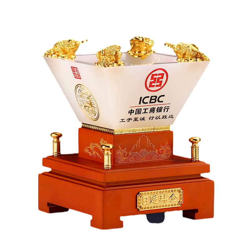 琉璃日进斗金商铺商业风水摆件